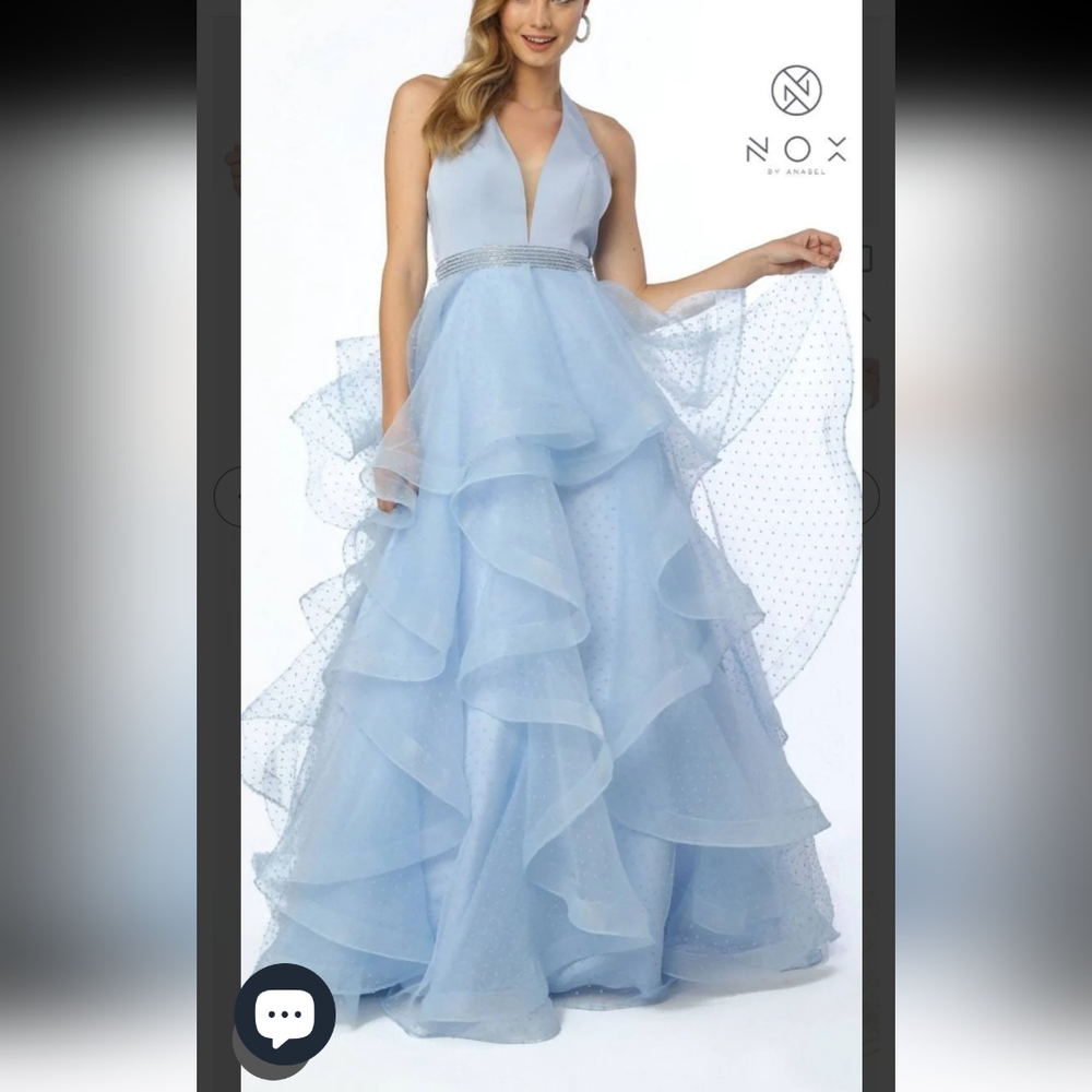 Nox Anabel Baby Blue Prom, Pageant Dress